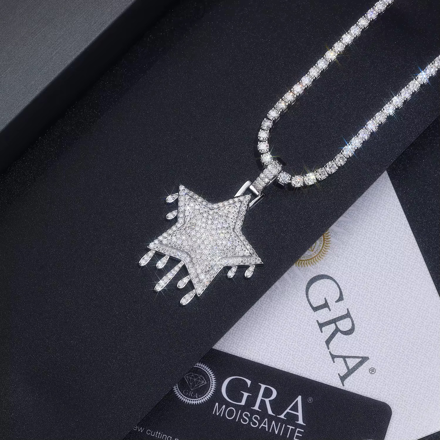 Iced Star Drip Pendant