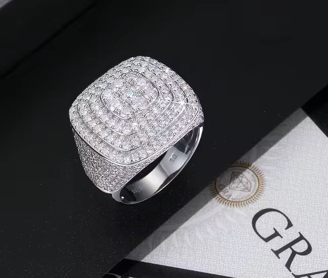 Iced Square Ring