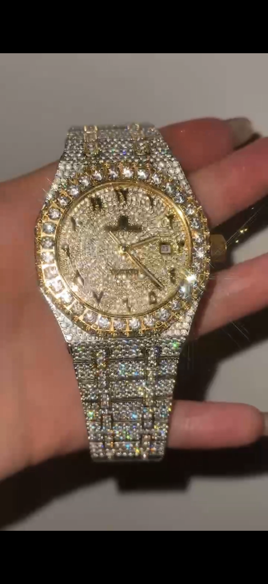Iced AP Two-Tone Gold