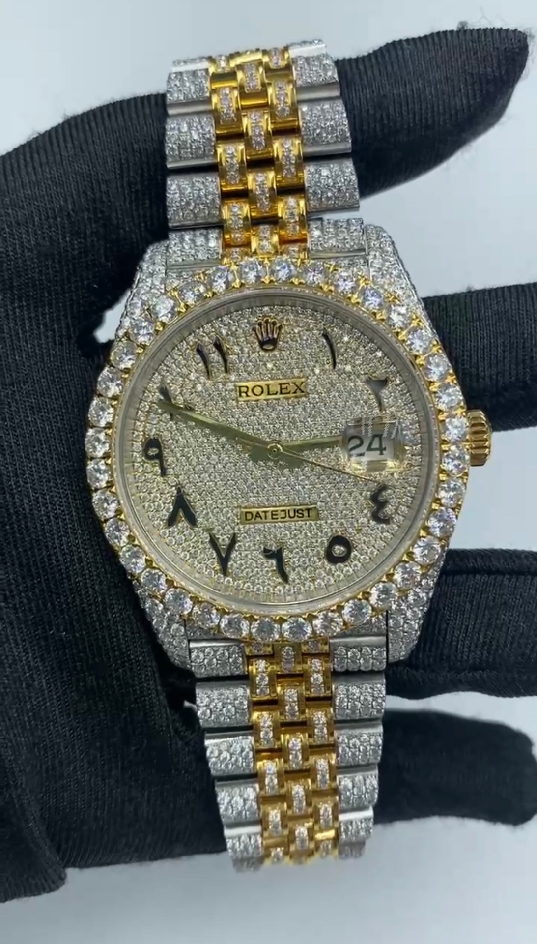 Iced Rolex Datejust Arabic