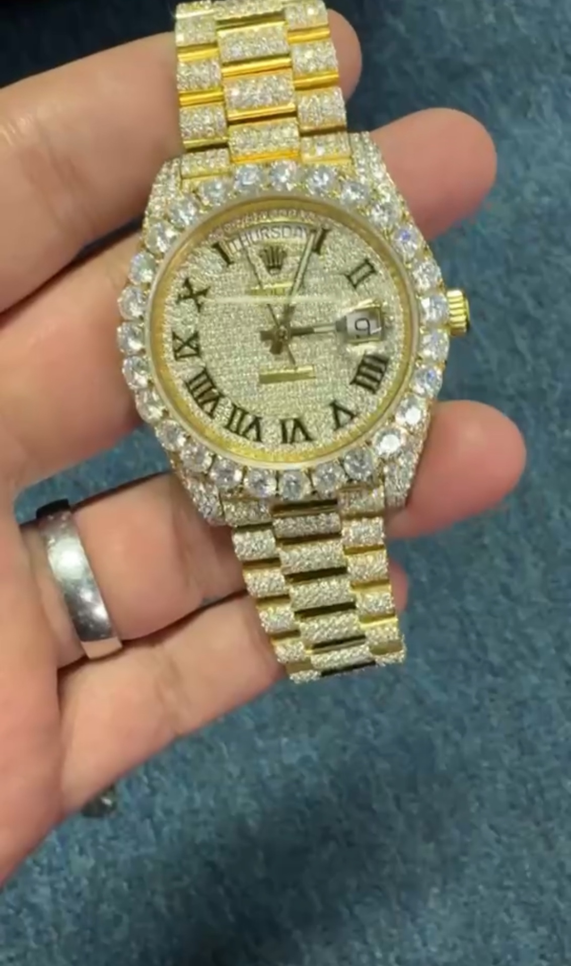 Iced Rolex Day-Date Gold